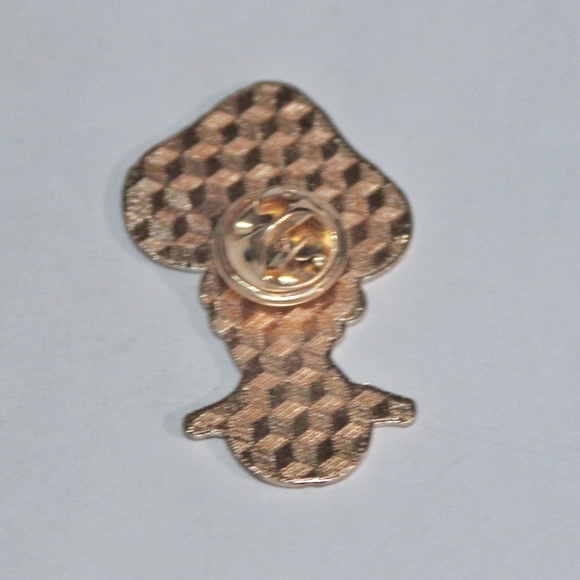 Red toadstool fairy core mushroom girl enamel pin - Picture 5 of 7